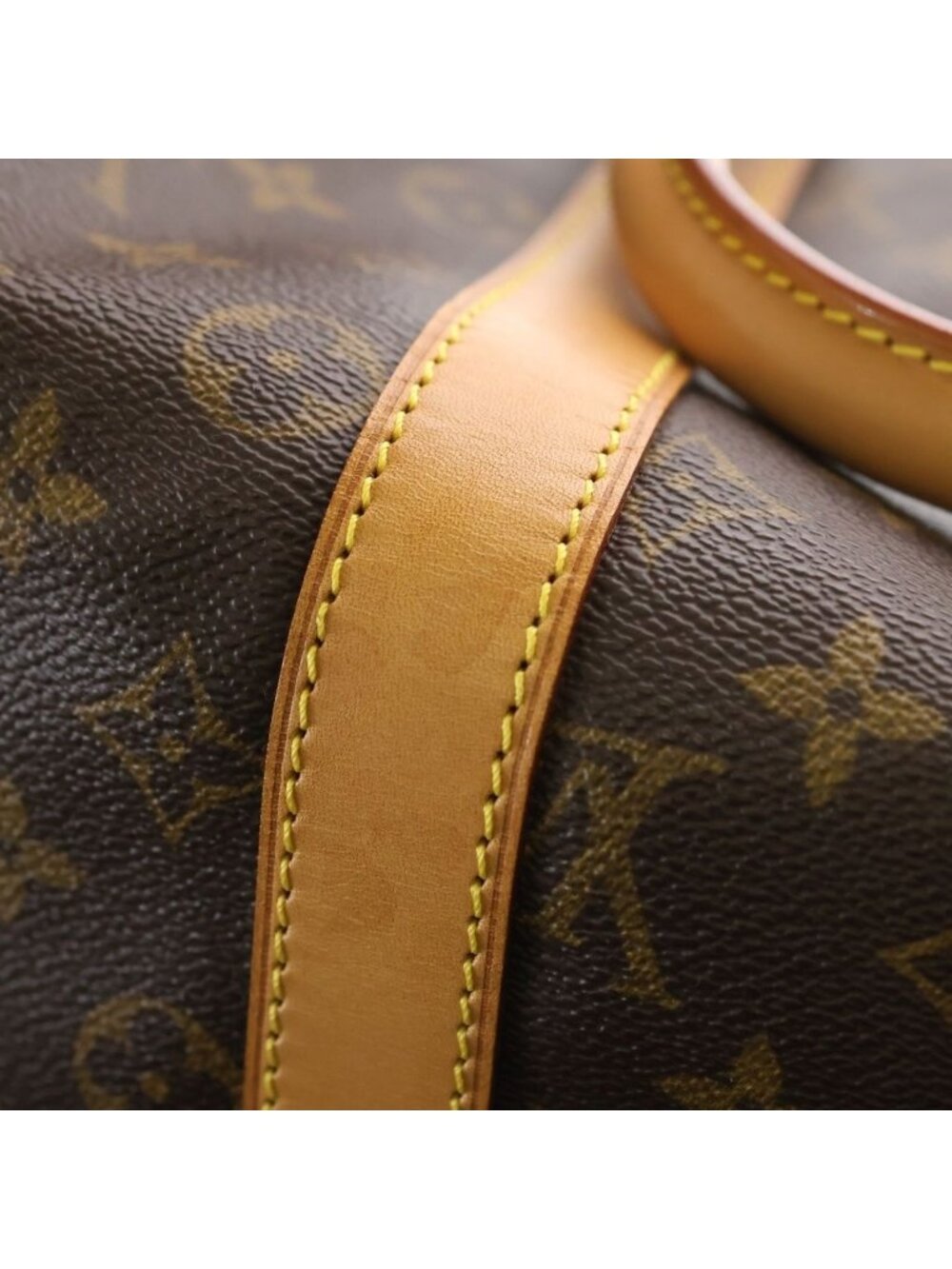Louis Vuitton Keepall 45 Monogram Leather Boston Bag Gold Brown - Picture 6 of 6